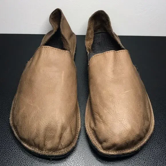 Unshoes Vida Soft Leather Brown Barefoot Style Slip On Shoes M 10 W 11 Unisex - Picture 10 of 16